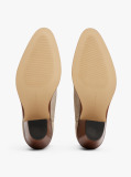 Beige Western Mid Heel Suede Chelsea  Women