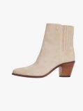 Beige Western Mid Heel Suede Chelsea  Women