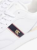 White Leather TH Monogram Plaque Trainers  Women