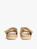 Beige TH Monogram Raffia Buckle Cleat Sandals  Women