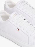 White Lightweight Leather Cupsole Court Trainers  Women
