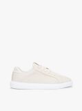 Beige Lightweight Leather Cupsole Court Trainers  Women
