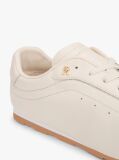 Bej TH Monogram Sneakers Din Piele Cu Low Profil   Femei