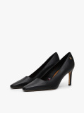 Black Leather TH Monogram Stiletto Heels  Women