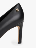 Black Leather TH Monogram Stiletto Heels  Women