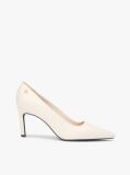 Beige TH Monogram Plaque Leather High Heels  Women