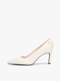 Beige TH Monogram Plaque Leather High Heels  Women