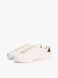 Beige Leather Court Sneakers  Women