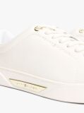 Beige Leather Court Sneakers  Women