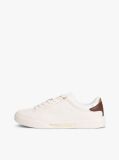 Beige Leather Court Sneakers  Women