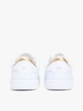 White Leather Court Sneakers  Women
