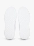 Alb Snow Leopard Heel Sneakers Cu Platforma Din Piele   Femei