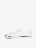 White Leather TH Monogram Lace-Up Trainers  Women