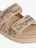 Multi Sandale Din Raffia Cu Curea Dubla Si Monograma TH  Femei
