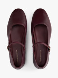 Brown Leather Mary Jane Ballerinas  Women