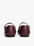 Brown Leather Mary Jane Ballerinas  Women