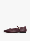 Brown Leather Mary Jane Ballerinas  Women