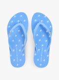 Blue Repeat Logo Platform Flip-Flops  Women
