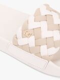 Beige Braided Pool Slides  Women
