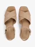 Brown Suede High Wedge Heel Sandals  Women