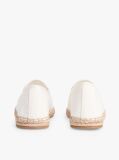 White Logo Embroidery Canvas Espadrilles  Women