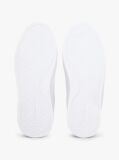 White Leather Webbing Strap Cupsole Trainers  Women