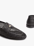 Negru Mocasini Din Piele Cutout  Femei