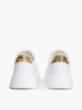 Alb Adidasi Cu Platforma Din Piele Cu Imprimare Snake  Femei