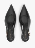 Black TH Monogram Leather Slingback High Heels  Women