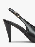 Black TH Monogram Leather Slingback High Heels  Women