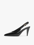 Black TH Monogram Leather Slingback High Heels  Women