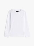 Alb Tricou Cu Maneca Lunga Din Bumbac Organic  Baieti