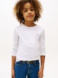 Alb Tricou Cu Maneca Lunga Din Bumbac Organic  Baieti