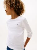 Alb Tricou Cu Maneca Lunga Din Bumbac Organic  Baieti