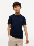 Blue Tricou Din Bumbac Organic Essential  Baieti