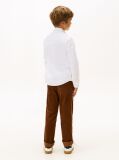 Alb Camasa Din Bumbac Elastic Oxford  Baieti