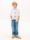 Alb Camasa Din Bumbac Elastic Poplin  Baieti