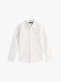 Alb Camasa Din Bumbac Elastic Poplin  Baieti