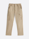 Bej Pantaloni Cargo Tesuti  Baieti