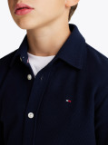 Blue Camasa Regular Fit Din Tricot Micro Waffle  Baieti