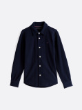 Blue Camasa Regular Fit Din Tricot Micro Waffle  Baieti