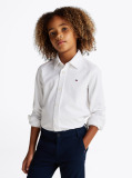 Alb Camasa Regular Fit Din Tricot Micro Waffle  Baieti