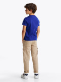 Blue Tricou Cu Guler Rotund Si Steag Grafic  Baieti