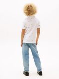 Alb Tricou Polo Cu Steagul Hilfiger  Baieti