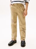 Bej Pantaloni Chinos Cu Imprimeu  Baieti