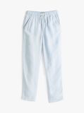 Blue Pantaloni Cu Snur Din Amestec De In  Baieti