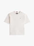 Gri Tricou Cu Guler Rotund Si Broderie Steag  Baieti
