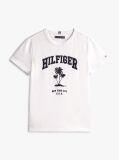 Alb Tricou Cu Logo Palmier  Baieti