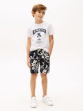 Alb Tricou Cu Logo Palmier  Baieti