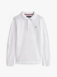 Alb Tricou Polo Pique Cu Maneca Lunga Regular  Baieti